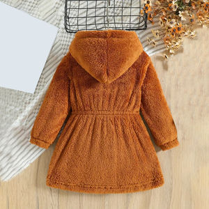 Chaqueta de Lana Elástica con Capucha y Cierre de Cremallera, Diseño de Dibujos Animados, Corte Regular para Otoño e Invierno - Product Image 2