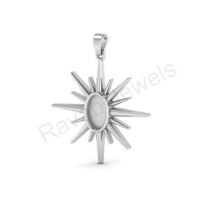 Pendentif ovale en argent sterling 925 véritable plaqué or 18 carats, idéal pour les cendres et la résine pour le travail du lait maternel Bijoux vierges - Product Image 2