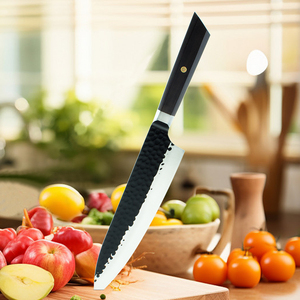 มีดทำครัวเหล็กคาร์บอนสูงพร้อมที่จับไม้ทำด้วยมืองานตามสั่ง - Product Image 6