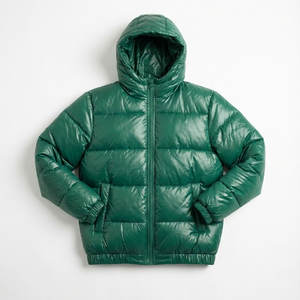 Chaqueta Acolchada con Capucha Brillante para Hombre, Impermeable, Gruesa, de Invierno, con Logotipo Personalizado, Directo de Fábrica, OEM/ODM - Product Image 2