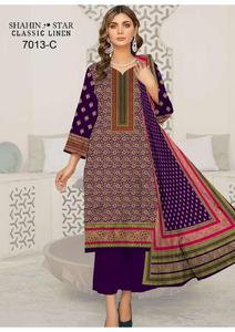 ชุดเดรสผ้าไหมผ้าลินิน/100% สำหรับผู้หญิงชุดผ้าลินินคุณภาพสูงสำหรับฤดูหนาวอินเดียและปากีสถาน - Product Image 5