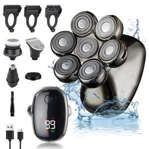 Afeitadora Eléctrica Portátil para Hombre, Resistente al Agua IPX7, Recortadora de Pelo Húmedo/Seco para Cara y Cuerpo, Cabezal de Afeitado Rotatorio para Barba - Product Image 1