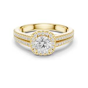 Anillo de Compromiso con Diamante de Laboratorio Redondo Brillante de 1.14 CT para Mujer, Claridad VVS-VS EF, Oro de 18K, 14K, 10K y Plata 925 - Product Image 1