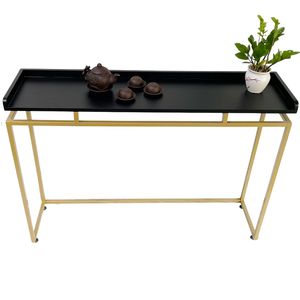 Modern/Elegant Wooden <b>Console</b> <b>Table</b> with Iron Frame for Living Room/Hotel/Bedroom-CST037 - Product Image 2