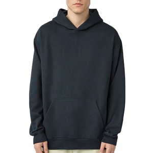 เสื้อฮู้ดดี้ผู้ชายทรงหลวม รุ่น Heavyweight ปี 2025 ผู้ผลิตเสื้อฮู้ดดี้ขายส่ง ผ้าคอตตอนหนา 60% คอตตอน 40% โพลีเอสเตอร์ - Product Image 1