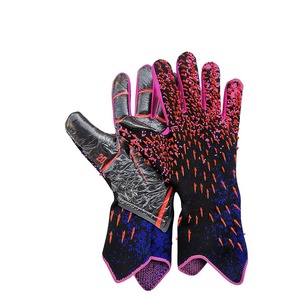 Gants de gardien de but en cuir à fixation rapide avec protection supplémentaire des doigts pour la pratique et l'entraînement - Product Image 3