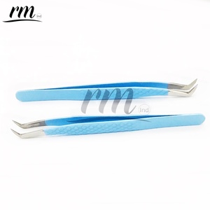 Pinzas de Punta pulida plateada RMI y agarre de pinzas con recubrimiento en polvo azul cielo personalizado Punto de volumen de arranque de 45/65/90 grados - Product Image 6