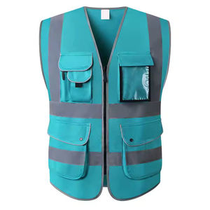 Chaleco de Seguridad Reflectante de Alta Visibilidad con Cremallera, Malla Fluorescente, Ropa de Trabajo de Secado Rápido, Impresión por Sublimación, Unisex - Product Image 4