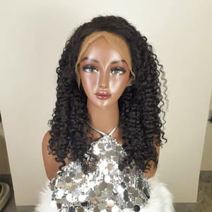 CHEVEUX HUMAINS PERRUQUES DE CHEVEUX VIERGES HD TRANSPARENT 180% PERRUQUE FRONTALE BOUCLÉE VIETNAMIENNE pour FEMMES CAP TAILLE PETIT - Product Image 1