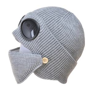 Gorro de Punto Cálido para Invierno con Máscara, Gorro de Lana con Protección para los Oídos, Cortavientos, Unisex, Logotipo Personalizado, Venta al por Mayor - Product Image 4