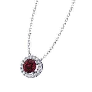 Pendentif en pierre précieuse de zircone cubique de 18 pouces, plaqué or rhodié, or rose, avec perle d'eau douce - Product Image 6