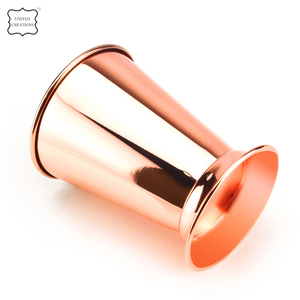 Los más vendidos Mint Julep Cup 100% Pure Copper Tumbler Bar Accesorios 500ml Capacidad Tazas de vidrio personalizadas Material inoxidable - Product Image 4