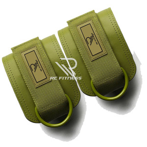 Leather Padded Weight <b>Ankle</b> Cuffs for Gym Cable Machines Workout <b>Support</b> D-ring Fitness Adjustable <b>Ankle</b> <b>Brace</b> Straps - Product Image 3