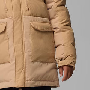Blouson matelassé à capuche pour garçons avec fermeture éclair, design décontracté pour l'hiver, manches longues avec logo personnalisé 2026 - Product Image 4