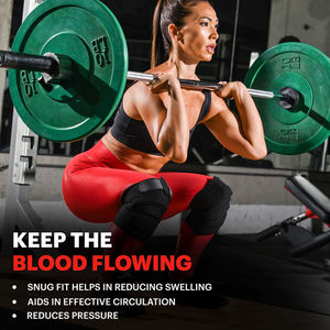 Genouillères unisexes respirantes en néoprène de qualité supérieure, dernière conception pour l'entraînement et l'haltérophilie à faible quantité minimale de commande personnalisées - Product Image 3