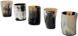 Verres à bière en verre de corne naturelle sculptés à la main de haute qualité personnalisés en vente en gros inspirés de l'Inde pour le vin de restaurant à la maison - Product Image 4