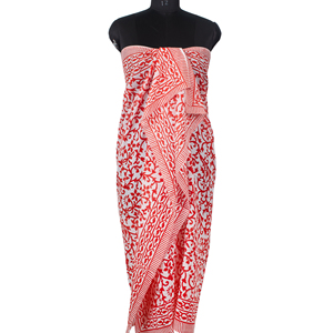 Écharpe/Châle traditionnel pour femme en coton blanc imprimé à la main de Jaipur, de haute qualité, pour la plage, l'hiver, 110x180cm - Product Image 4