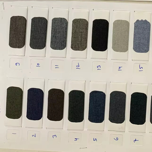 Tissu de costume en laine polyester de style slub teint uni de haute qualité et très vendu pour les vêtements en provenance d'Inde - Product Image 1