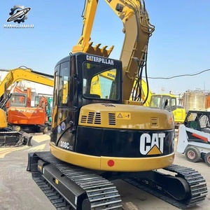 Excavatrice d'occasion CAT308C 8 tonnes, godet 0,38 m³, marque japonaise d'origine, petite excavatrice sur chenilles pour travaux de construction, faible nombre d'heures, certifiée CE - Product Image 2
