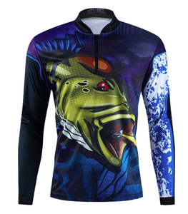 Camiseta de Pesca Ligera con Capucha, Sublimada Personalizada, 100% Poliéster, UPF 50, Secado Rápido, Transpirable, Manga Larga - Product Image 4