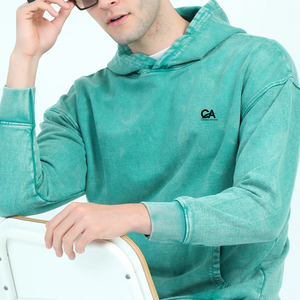 Nouvelle arrivée Service OEM Vente en gros Hommes Acid Washed Hoodies Dernière conception personnalisée Made in Pakistan Acid Washed Hoodies - Product Image 2