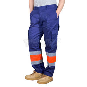 Custom High Visibility Breathable and <b>Waterproof</b> <b>Work</b> <b>Pants</b> Construction Apparel with Reflective Accents - Product Image 1