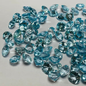 พลอยบลูโทแพซธรรมชาติ 9 มม. ทรงกลม เจียระไนแบบลูเป้ คุณภาพเกรด AAA พร้อมความเงางามระดับ AAA และสีสวยงาม เหมาะสำหรับการขัดและเจียระไนอย่างสมบูรณ์แบบ - Product Image 5