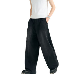 Pantalones de chándal de hombre de pierna ancha, holgados, de peso pesado, con lavado vintage, estilo urbano, personalizados por fabricante 2026 - Product Image 2