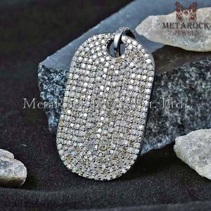 Pendentif pavé de diamants en argent Sterling 925 fait à la main pour femmes - Product Image 3