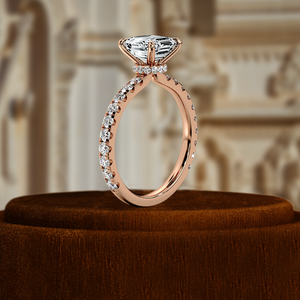 Diamant certifié IGI, diamant taille Asscher 1 carat, bague de fiançailles en diamant de laboratoire, bague de mariage en or blanc 14 carats massif - Product Image 3