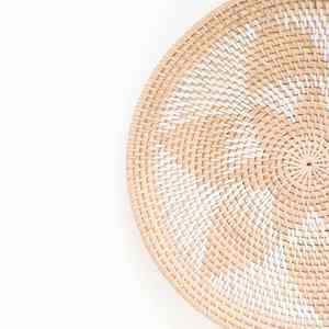 Elegante Acento Natural Mt. Bromo Decoración de pared tejida a mano en marfil neutro para decoración del hogar - Product Image 4