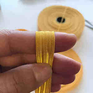 Fabricant de tissu en fil métallique français fait main, galon de dentelle de 13 mm en or traditionnel pour uniformes de cérémonie - Product Image 6