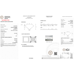Diamante de corte de cojín cultivado en laboratorio VVS1 de 1,08 CT D Color Excelente/Buena claridad Diamantes sueltos certificados IGI - Product Image 2