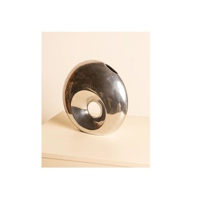 Florero de aluminio pulido Vintage moderno hecho a mano, macetas de Metal hechas a mano para fiesta, boda, evento, jarrón de suelo - Product Image 1