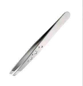 Gold-Plated <b>Eyelash</b> Tweezers Sustainable Stainless Steel with Smooth Slanted Pointed Tips for Eyebrow and Brow Shaping - Product Image 1