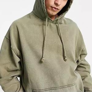 Gran oferta, Sudadera con capucha con cordón desteñido con logotipo personalizado unisex Vintage, Sudadera con capucha de lana de peso pesado de talla grande para hombre, Sudadera con capucha con lavado ácido - Product Image 4