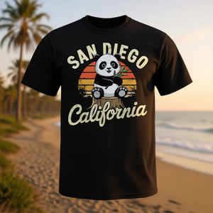 San Diego <b>Panda</b> California Vintage <b>T</b>-<b>Shirt</b> Kids Size - Product Image 3
