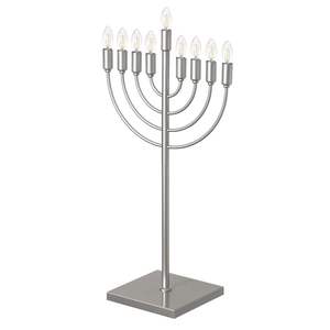 Ménorah décorative en aluminium, finition métallique élégante, fabriquée à la main, écologique pour les maisons modernes, Noël et Pâques traditionnels - Product Image 5