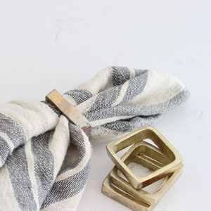 Stylish hammered metal napkin ring for <b>rustic</b> <b>farmhouse</b> <b>dining</b> <b>table</b> decoration home party celebration - Product Image 1