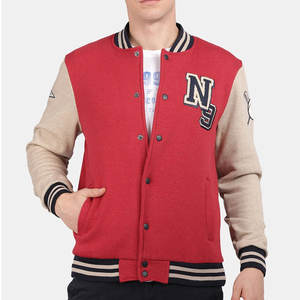 Veste Letterman d'hiver en tissu de laine à manches longues pour hommes, nouveau style, dernière conception, vestes de baseball pour hommes de tailles régulières - Product Image 1