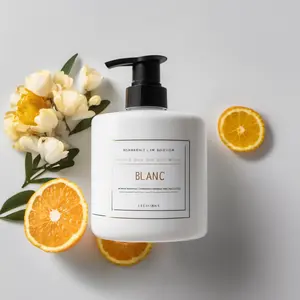 Label pribadi menyegarkan sabun mandi minyak Almond Lavender untuk kantung isi ulang kulit pelembap berpendar, semua jenis kulit