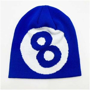 Best Price Low MOQ Custom Logo Jacquard <b>Beanie</b> Manufacturers All Print Fold Cuffless Winter <b>Skull</b> Knitted Breathable Travel - Product Image 3