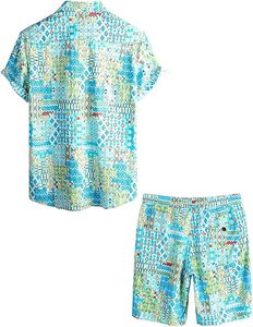 ชุดเสื้อยืดแขนสั้นสำหรับผู้ชาย ลายพิมพ์ภูเขาหิมะ แฟชั่นฤดูร้อนใหม่ ทรงเข้ารูป ไซส์พลัส ชุดกีฬาสองชิ้น - Product Image 5