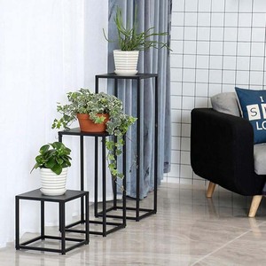 Support de fleur d'intérieur en métal noir personnalisé pour l'affichage de fête de mariage de bureau à domicile avec le support de vase de pot de jardinière en pot - Product Image 1