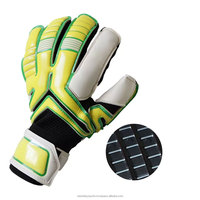 Gants de gardien de but en PU personnalisables (logo/couleur/taille) avec sangles de poignet unisexes et protection des doigts et du pouce pour matchs et entraînements