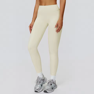 Leggings de Yoga de Cintura Alta con Logotipo Personalizado, Spandex Sólido, Ropa Deportiva Cálida para Otoño e Invierno, Sin Costuras, de Secado Rápido para Mujer - Product Image 4