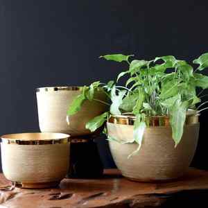 Jardinière élégante de luxe en métal avec finition dorée, parfaite pour la décoration de table et de bureau de salon, qualité supérieure - Product Image 6