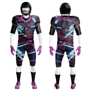 Uniformes de fútbol americano personalizables de talla grande, nuevo diseño, técnica de sublimación, mangas cortas transpirables de secado rápido - Product Image 4