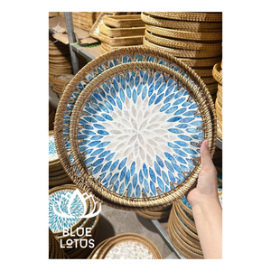 แม่ของถาดฝังมุก: ของตกแต่งการจัดเก็บการให้บริการที่ไม่ซ้ำกันการแสดงผลที่เป็นมิตรต่อสิ่งแวดล้อม-บัวสีฟ้าเวียดนาม - Product Image 1