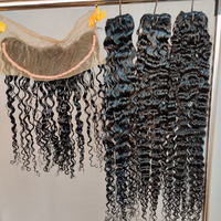 Cheveux humains indiens vierges Remy de qualité 12A, cuticules alignées, style ondulé naturel, double tirage, tissage de cheveux, toutes les couleurs disponibles